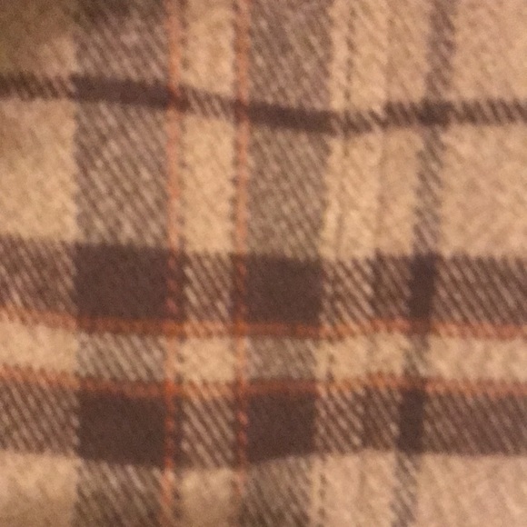 Roxy Brown Plaid Faux Hooded Fur Vest - Picture 3 of 3